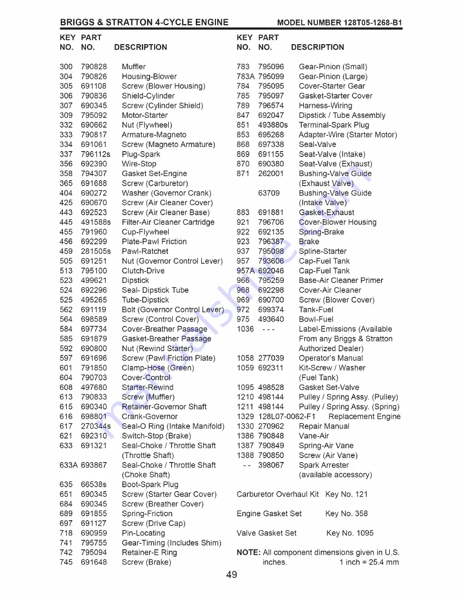 Craftsman 917.374361 Owner'S Manual Download Page 49