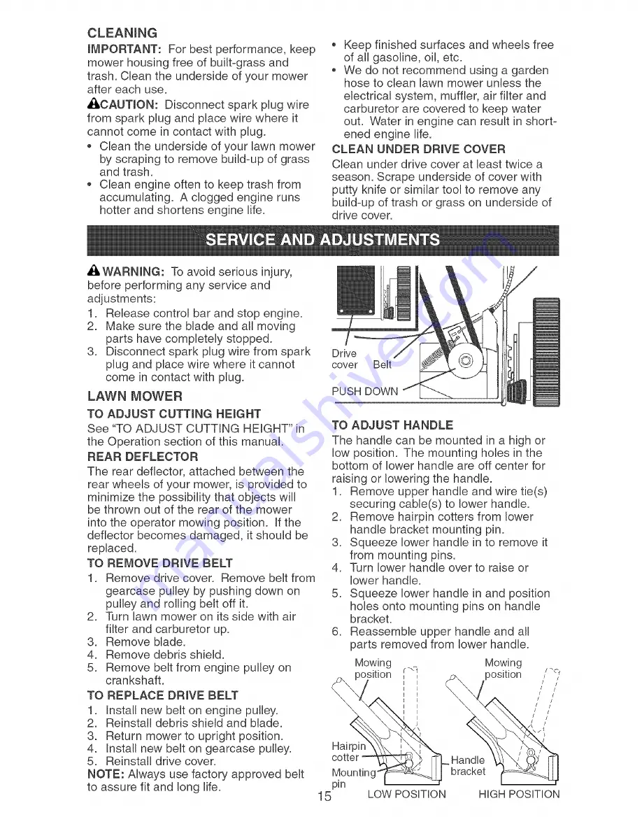 Craftsman 917.374430 Owner'S Manual Download Page 15