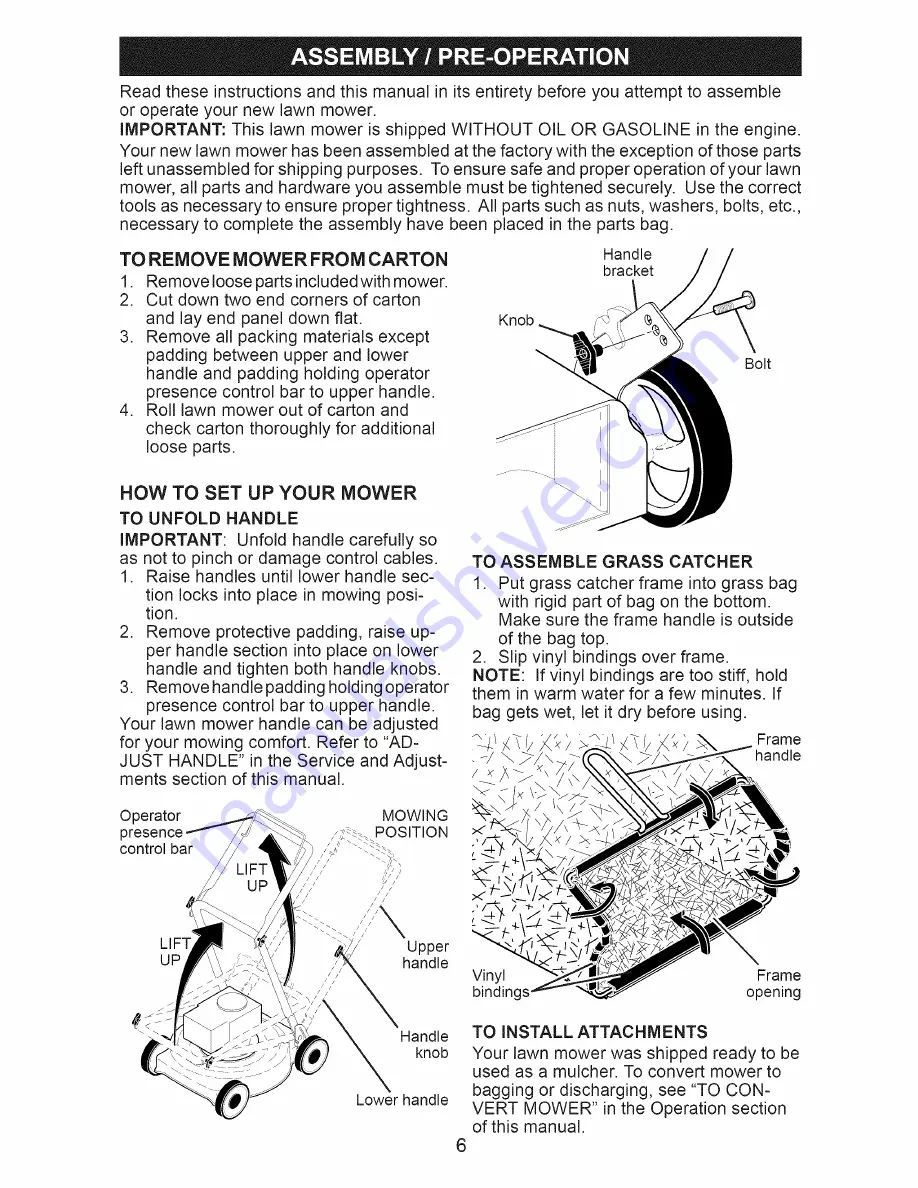 Craftsman 917.374540 Owner'S Manual Download Page 6