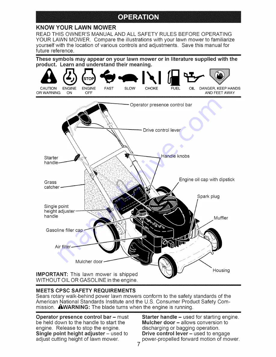 Craftsman 917.374540 Owner'S Manual Download Page 7