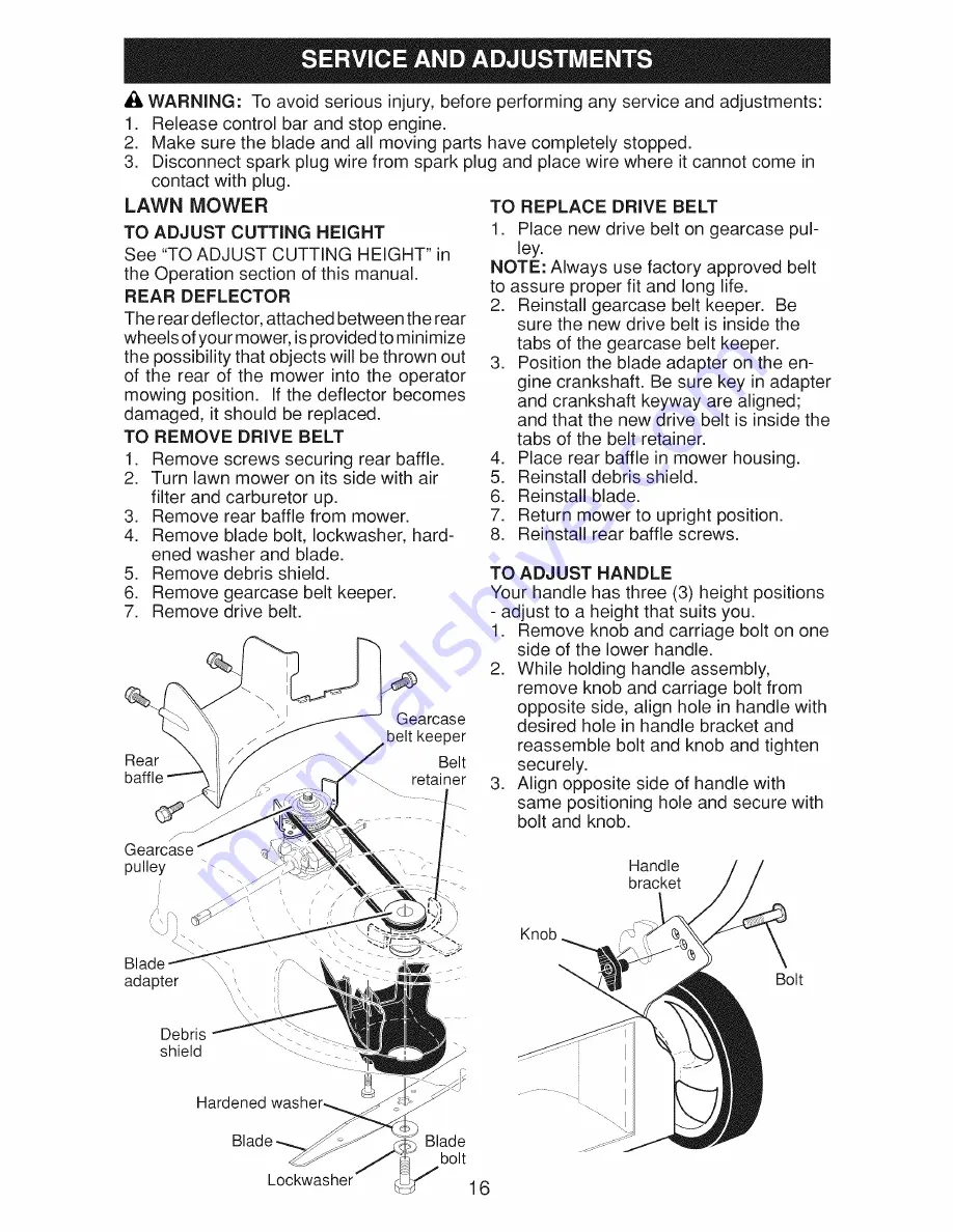 Craftsman 917.374542 Скачать руководство пользователя страница 16