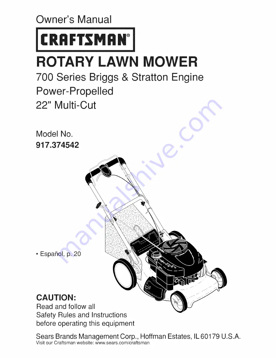 Craftsman 917.374542 Owner'S Manual Download Page 49