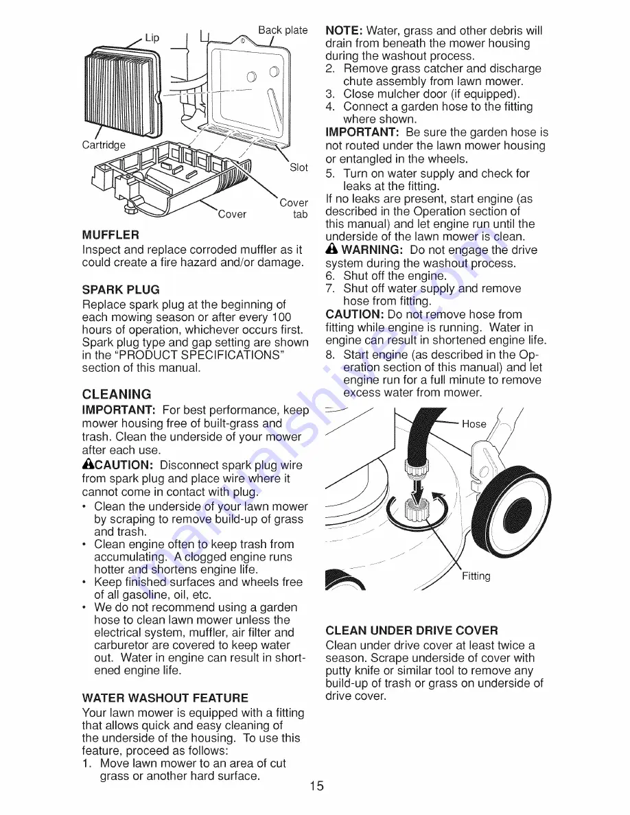 Craftsman 917.374544 Owner'S Manual Download Page 15