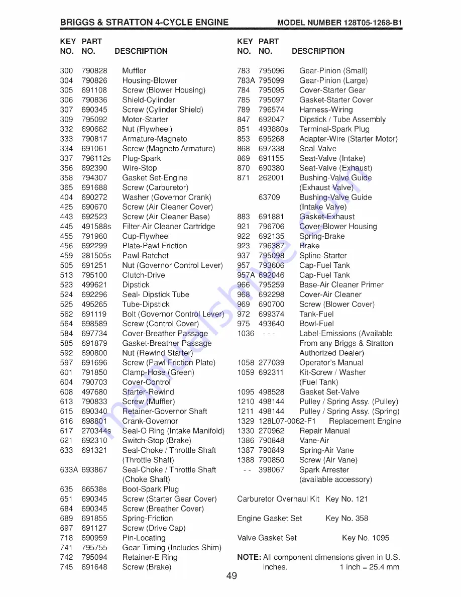 Craftsman 917.374550 Owner'S Manual Download Page 101