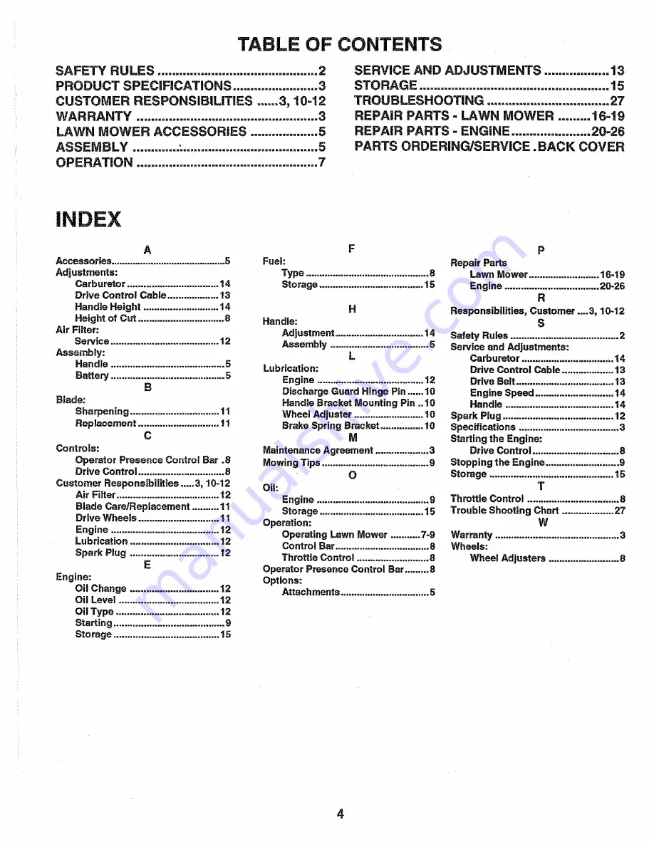 Craftsman 917.374740 Owner'S Manual Download Page 4