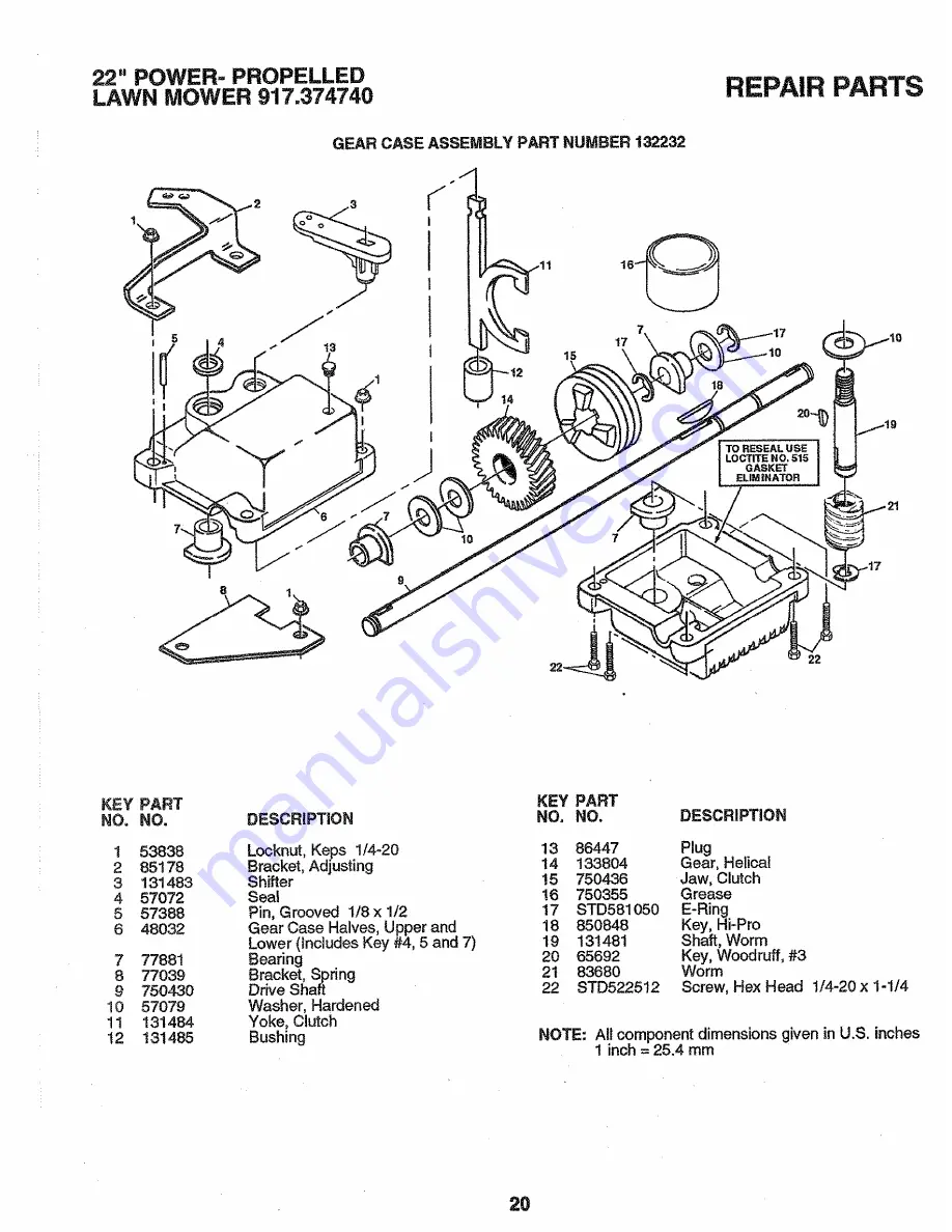 Craftsman 917.374740 Owner'S Manual Download Page 20