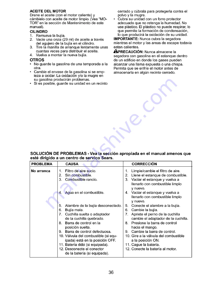 Craftsman 917.374820 Owner'S Manual Download Page 36