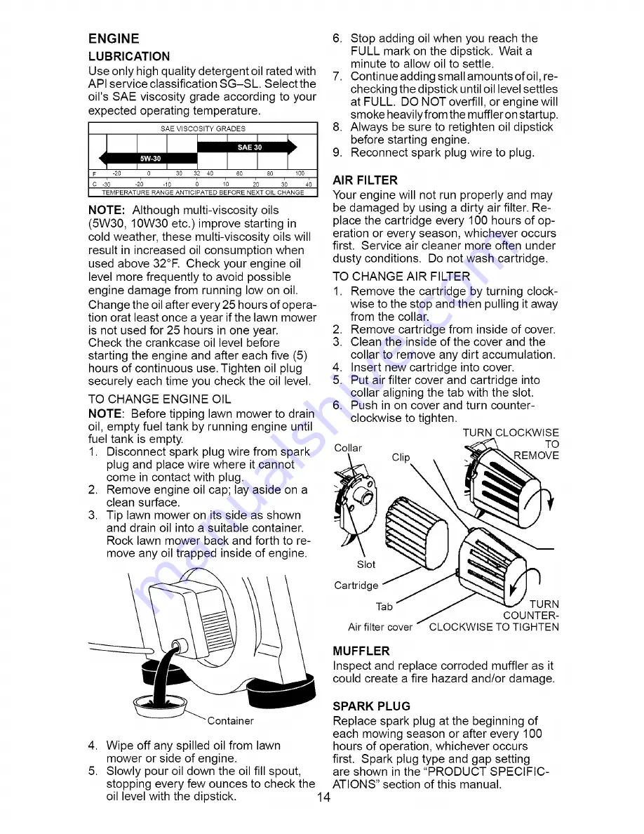 Craftsman 917.374821 Owner'S Manual Download Page 14