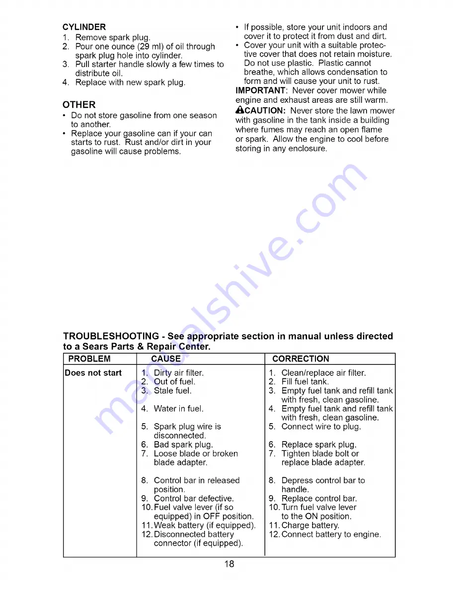 Craftsman 917.374821 Owner'S Manual Download Page 18