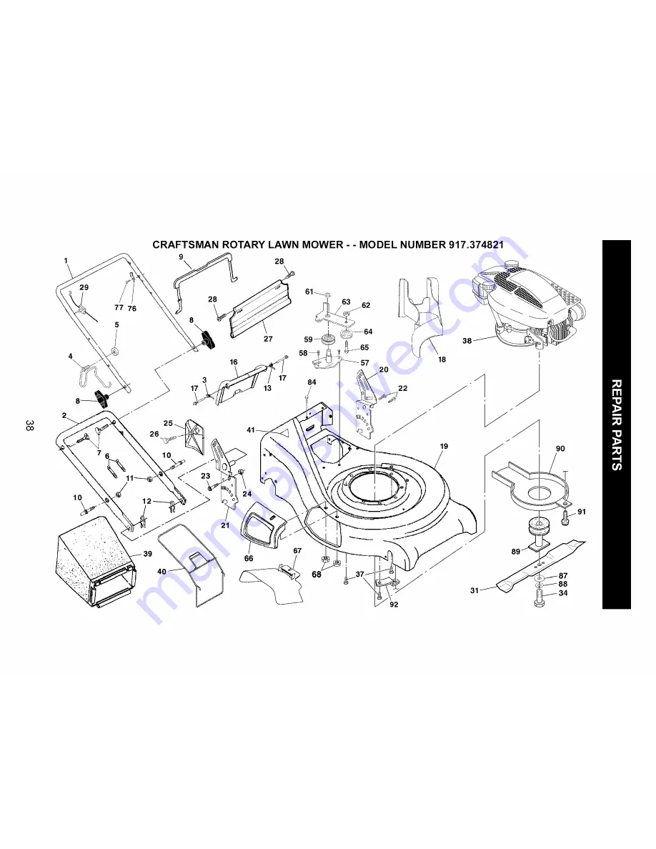 Craftsman 917.374821 Owner'S Manual Download Page 38