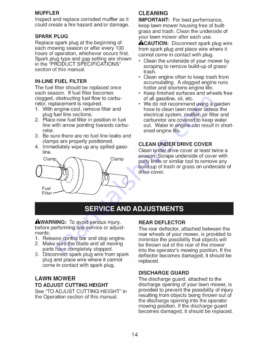 Craftsman 917.375020 Owner'S Manual Download Page 14