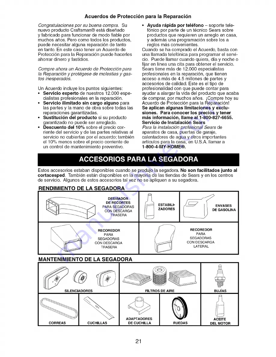 Craftsman 917.375502 Owner'S Manual Download Page 21