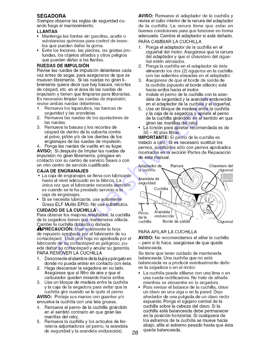 Craftsman 917.375511 Owner'S Manual Download Page 28