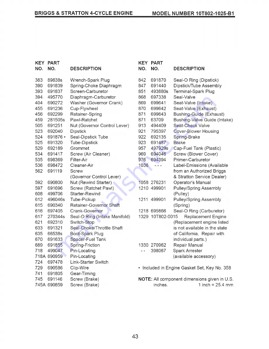 Craftsman 917.375611 Owner'S Manual Download Page 43