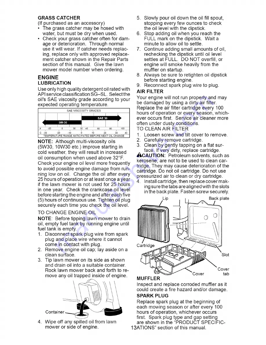 Craftsman 917.375622 Owner'S Manual Download Page 13