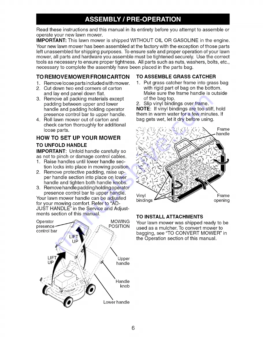 Craftsman 917.376050 Owner'S Manual Download Page 6