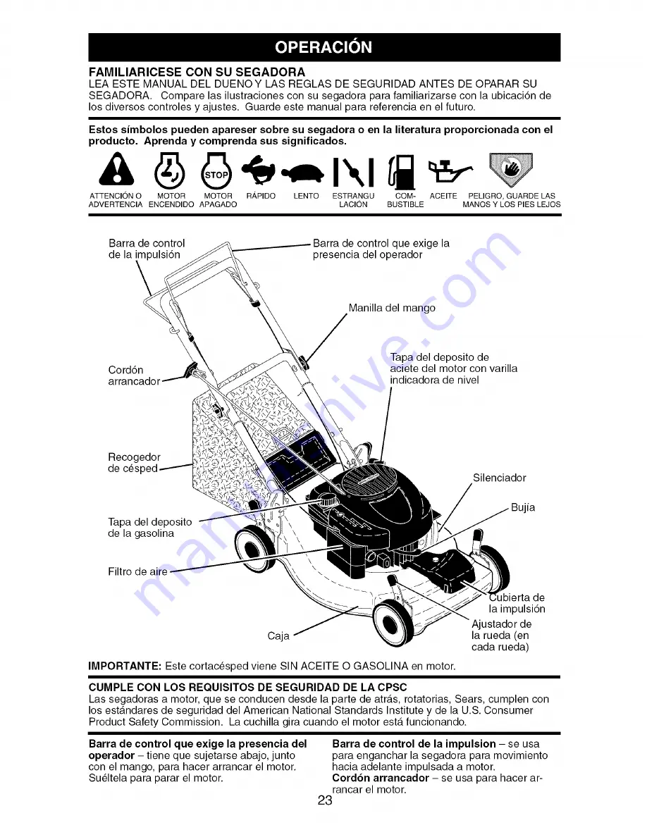 Craftsman 917.376050 Owner'S Manual Download Page 23