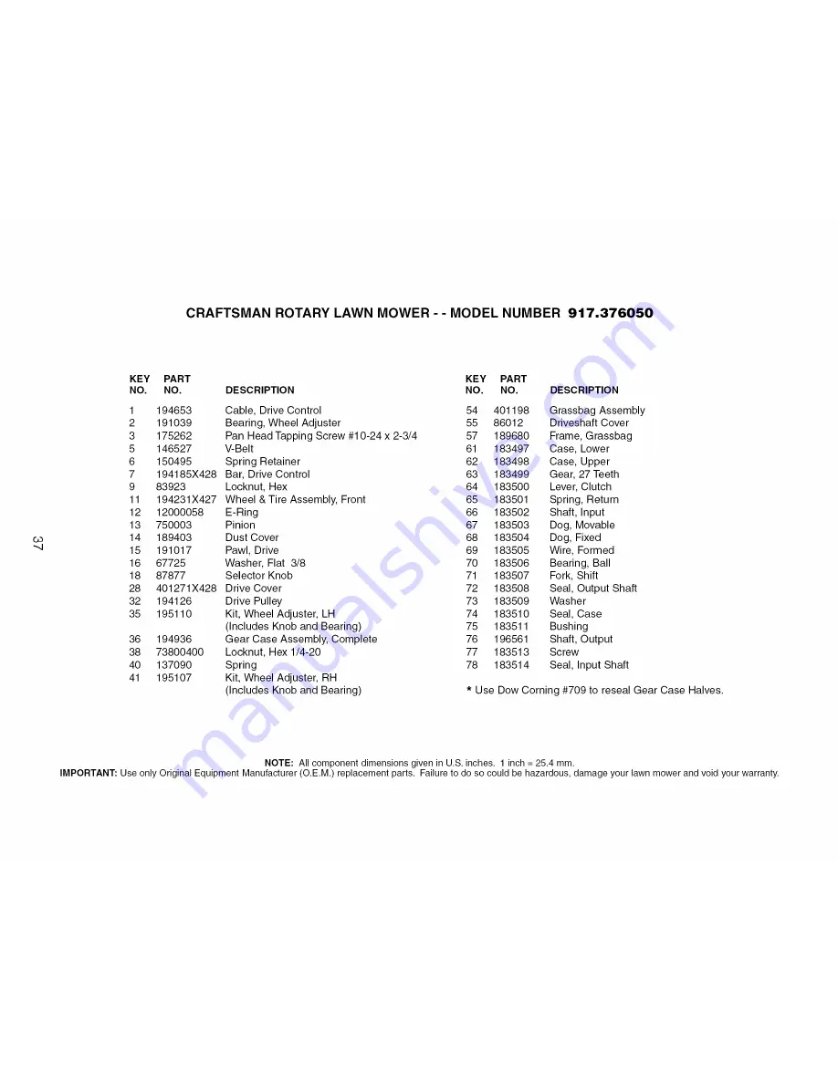 Craftsman 917.376050 Owner'S Manual Download Page 37