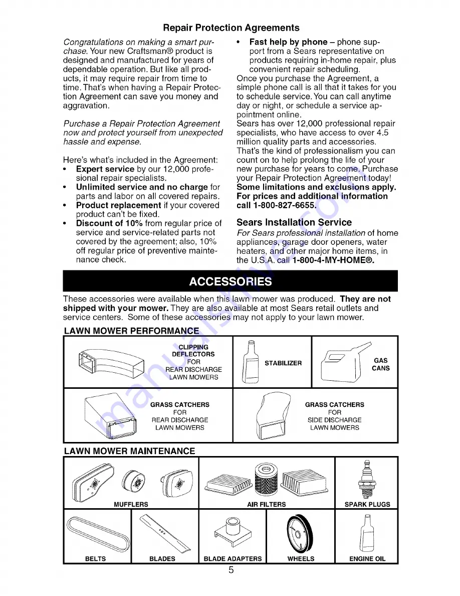 Craftsman 917.376053 Owner'S Manual Download Page 5