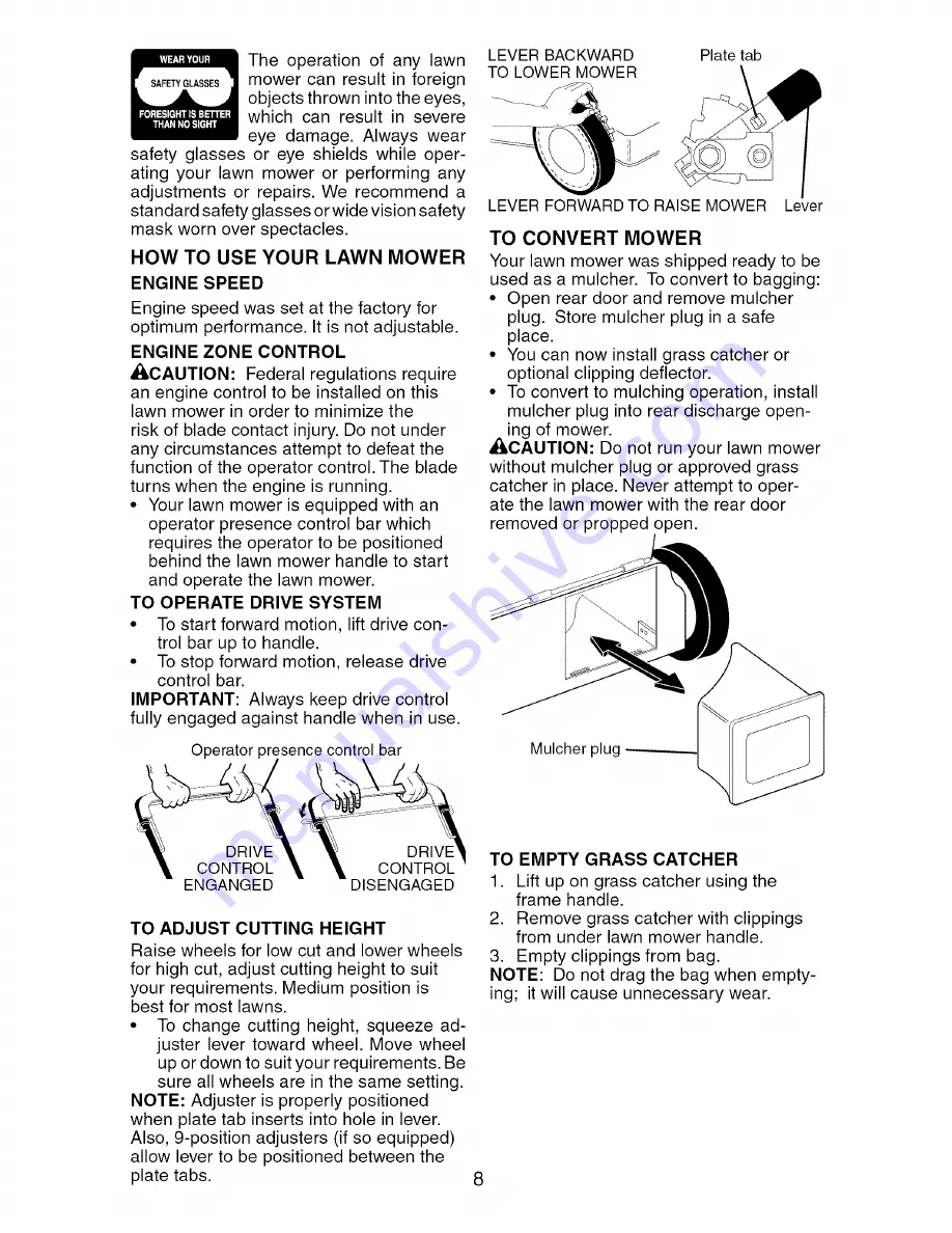 Craftsman 917.376054 Owner'S Manual Download Page 8