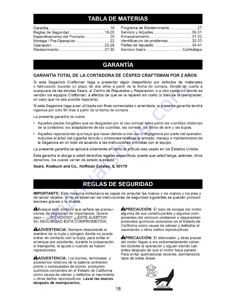 Craftsman 917.376055 Owner'S Manual Download Page 18