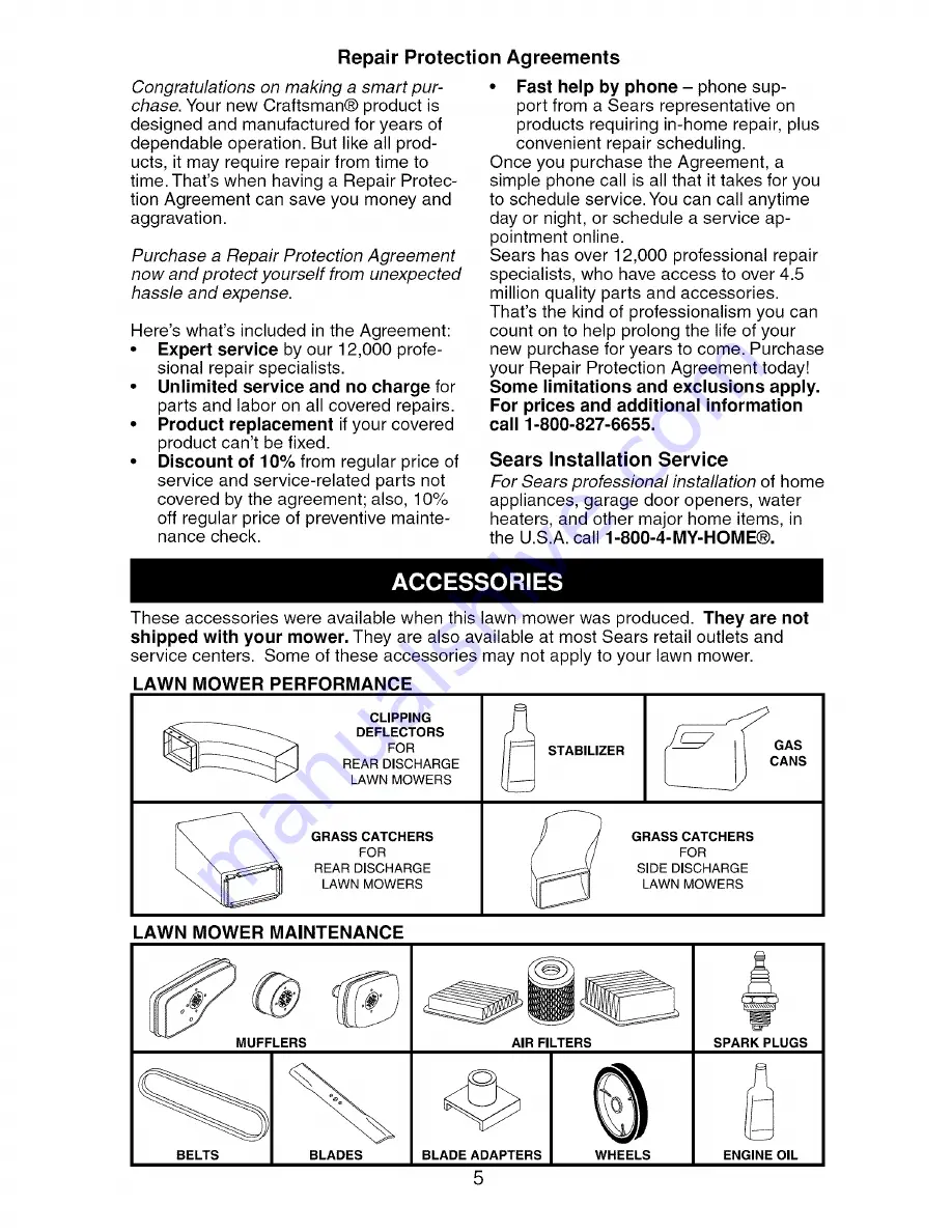 Craftsman 917.376092 Owner'S Manual Download Page 5