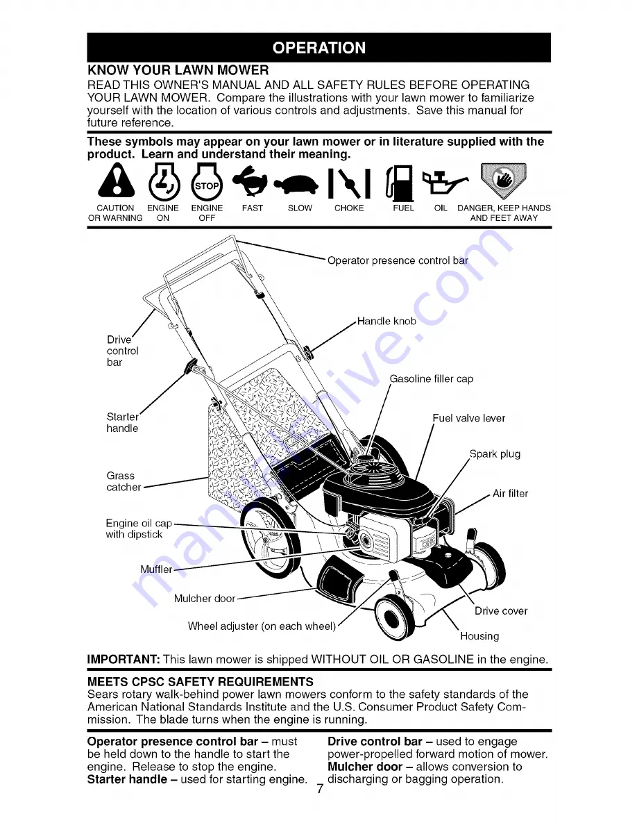 Craftsman 917.376092 Owner'S Manual Download Page 7