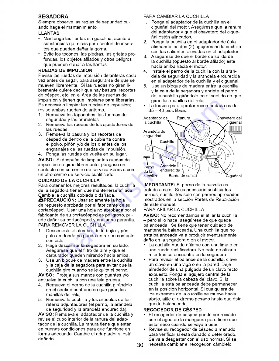 Craftsman 917.376164 Owner'S Manual Download Page 30