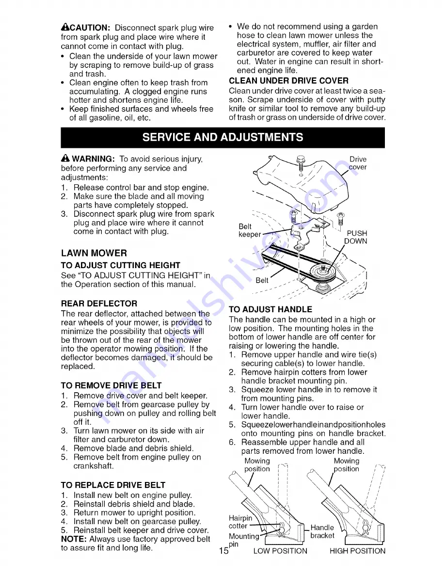 Craftsman 917.376165 Owner'S Manual Download Page 15