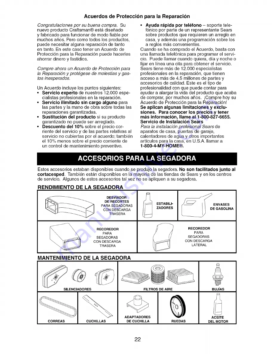 Craftsman 917.376165 Owner'S Manual Download Page 22