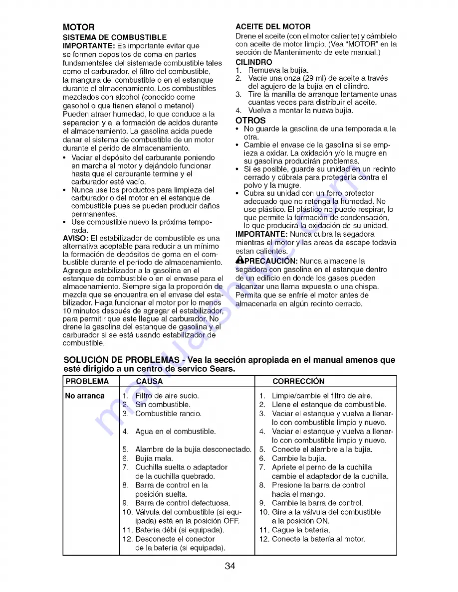 Craftsman 917.376165 Owner'S Manual Download Page 34