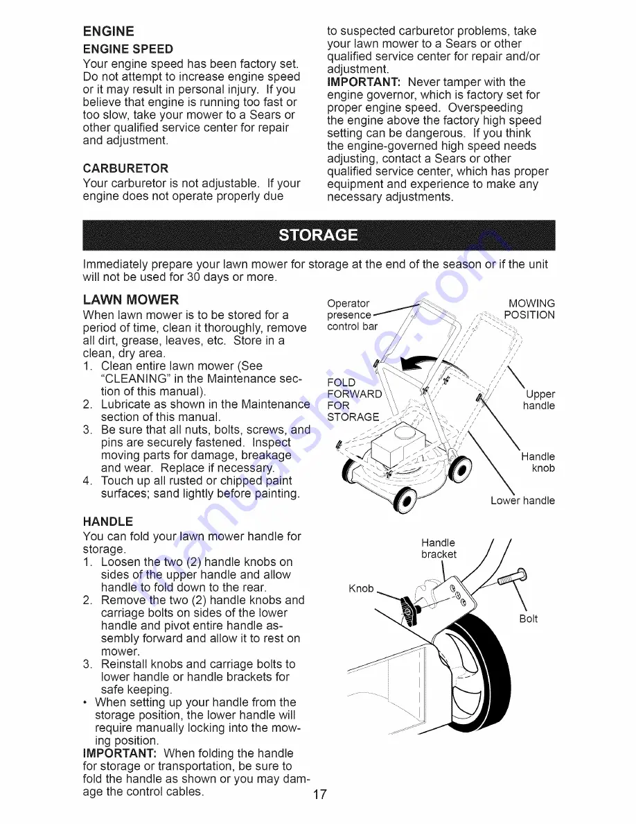 Craftsman 917.376220 Owner'S Manual Download Page 17