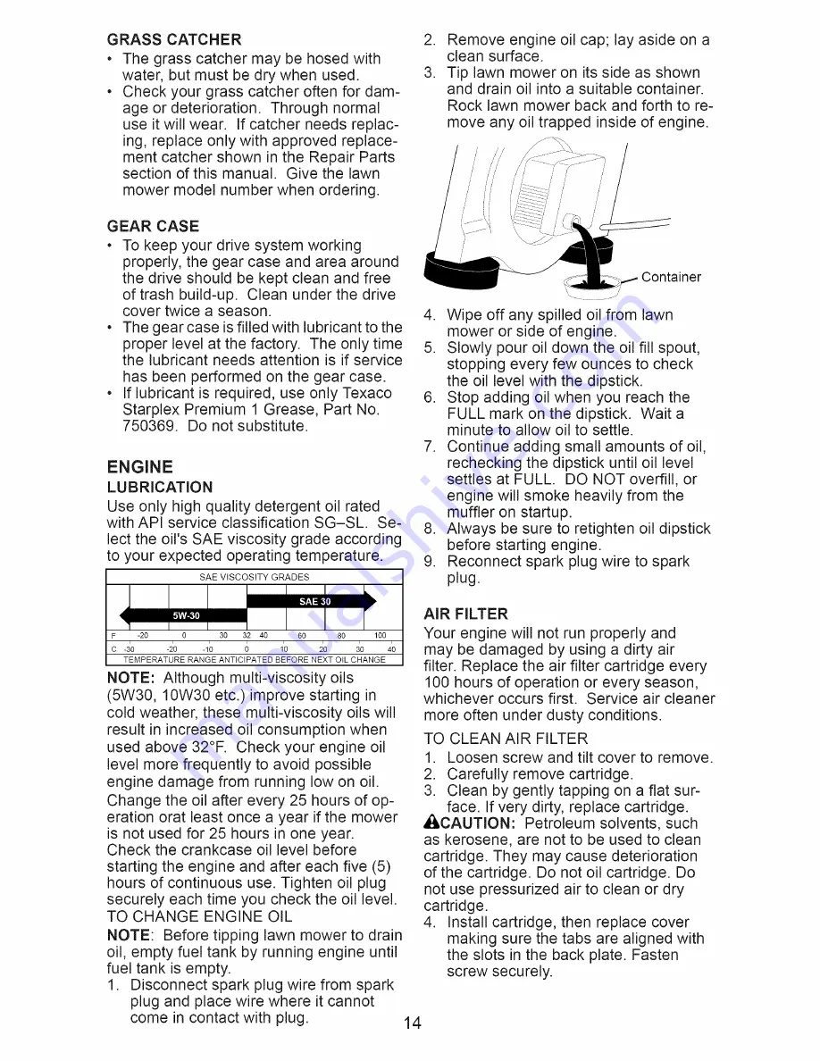 Craftsman 917.376230 Owner'S Manual Download Page 14