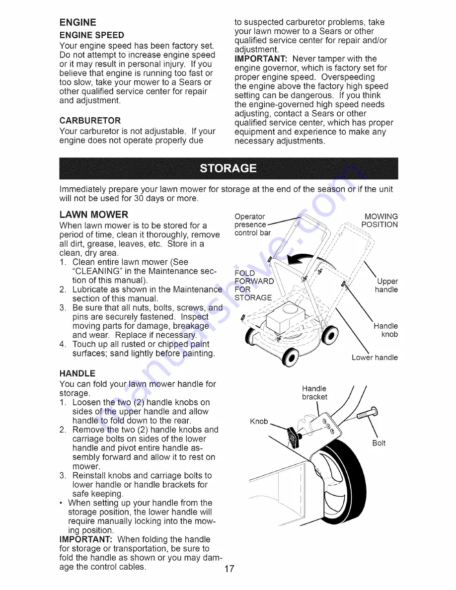 Craftsman 917.376230 Owner'S Manual Download Page 17