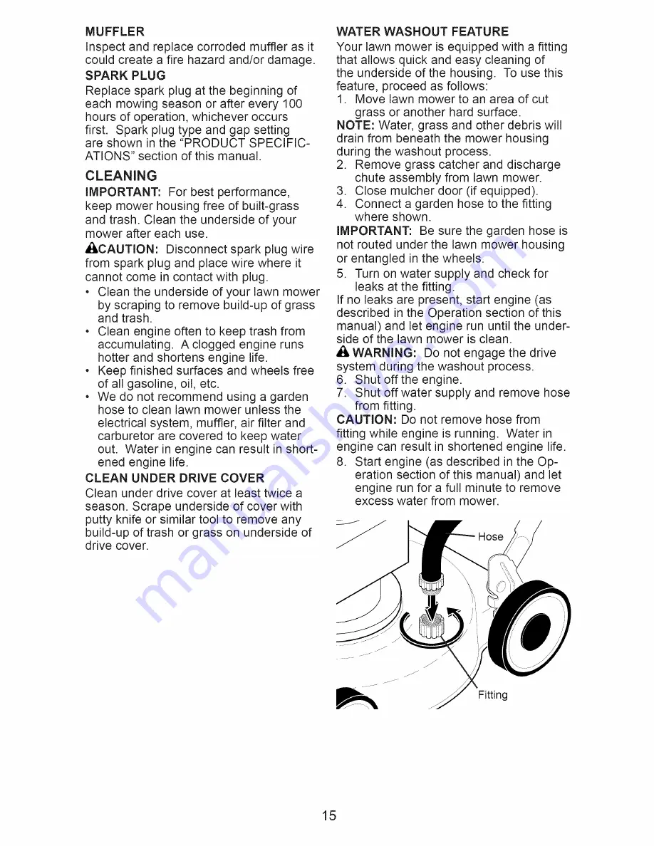 Craftsman 917.376451 Owner'S Manual Download Page 15