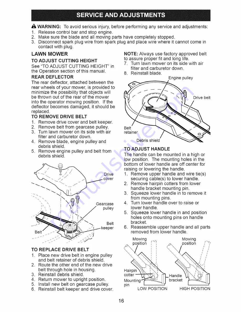 Craftsman 917.376451 Owner'S Manual Download Page 16