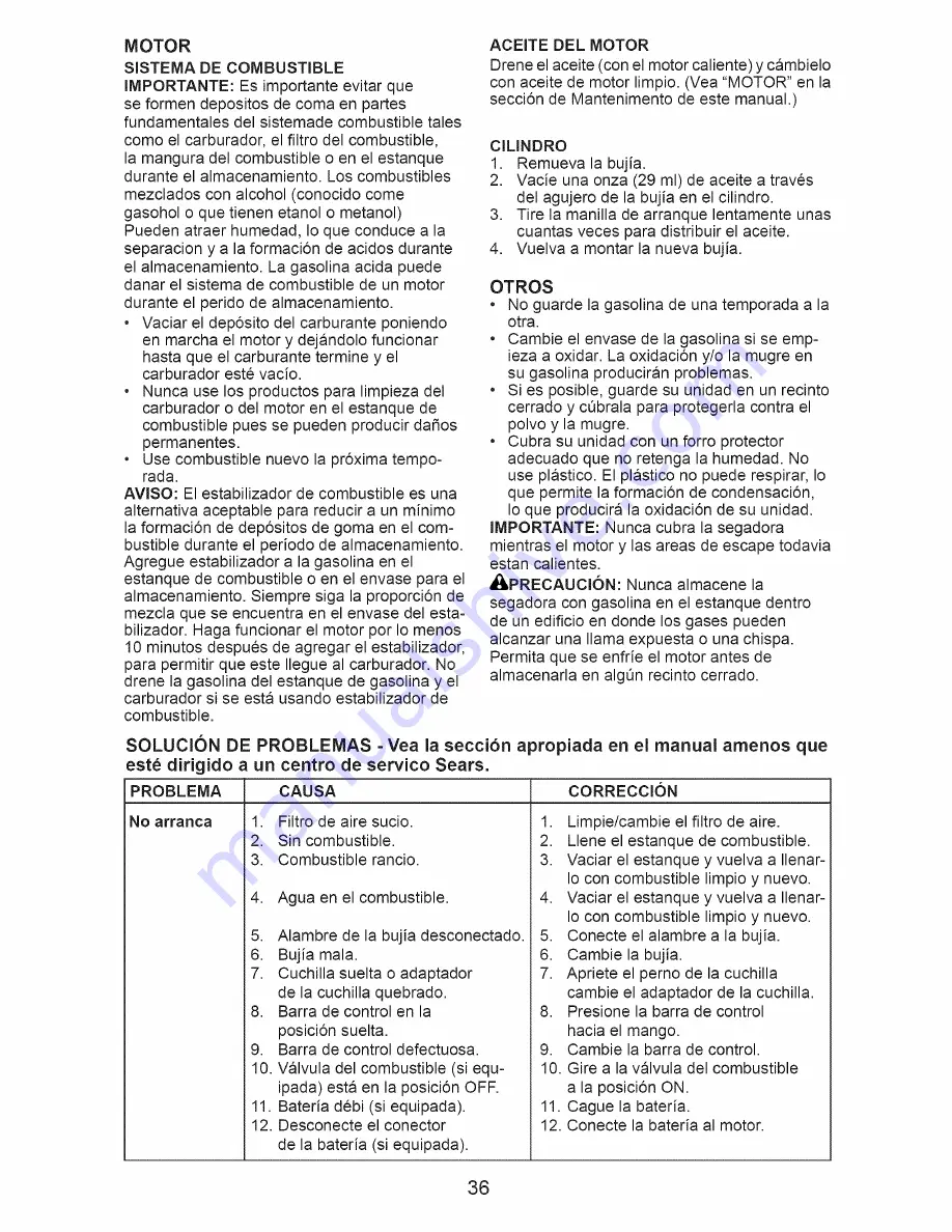 Craftsman 917.376451 Owner'S Manual Download Page 36