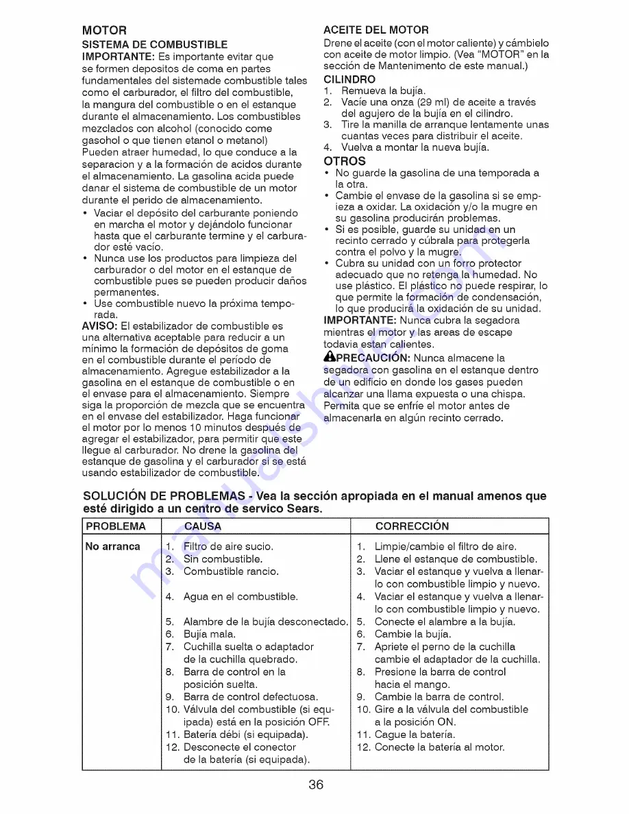 Craftsman 917.376462 Owner'S Manual Download Page 36