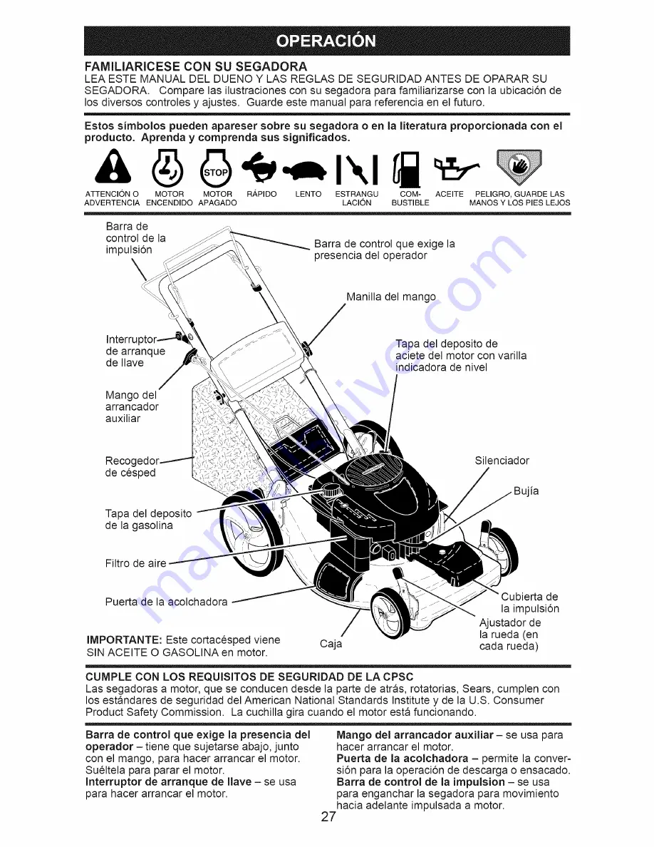 Craftsman 917.376471 Owner'S Manual Download Page 27