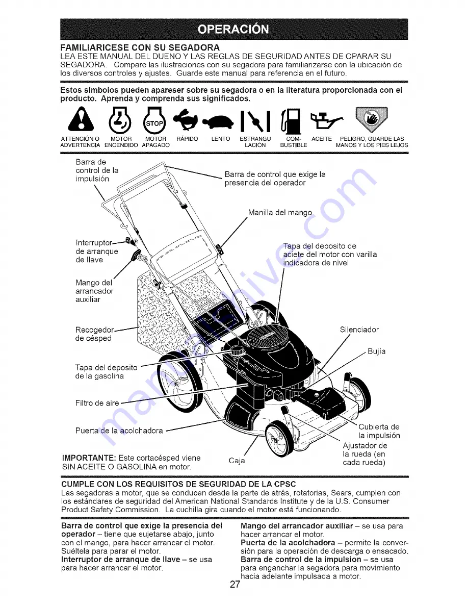 Craftsman 917.376480 Owner'S Manual Download Page 27