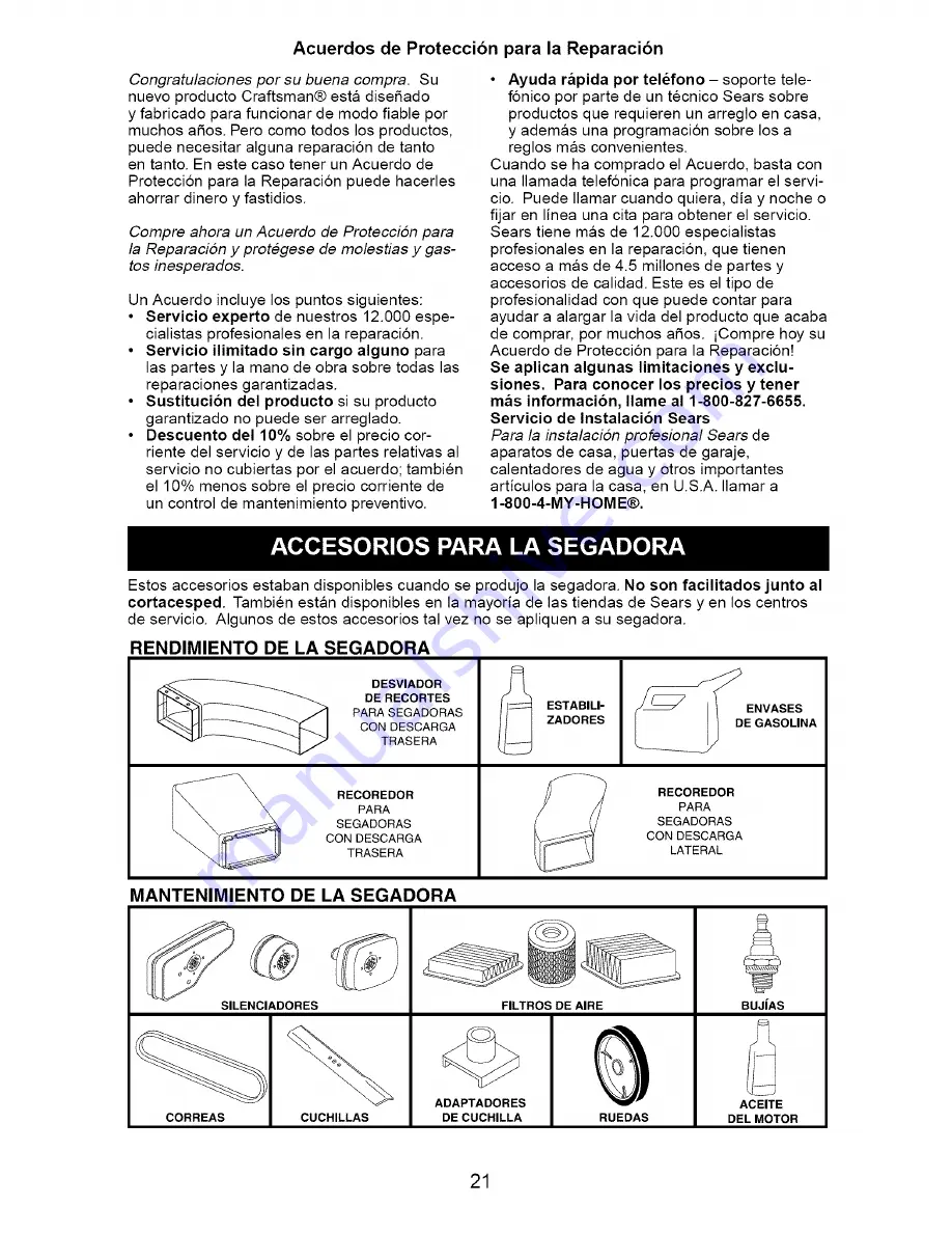 Craftsman 917.376521 Owner'S Manual Download Page 21