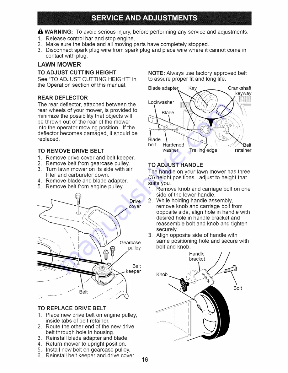 Craftsman 917.376541 Скачать руководство пользователя страница 16