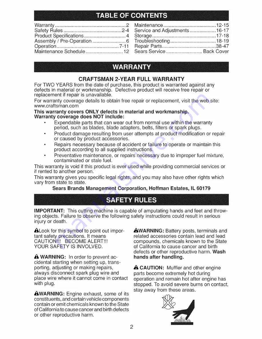 Craftsman 917.376544 Owner'S Manual Download Page 50