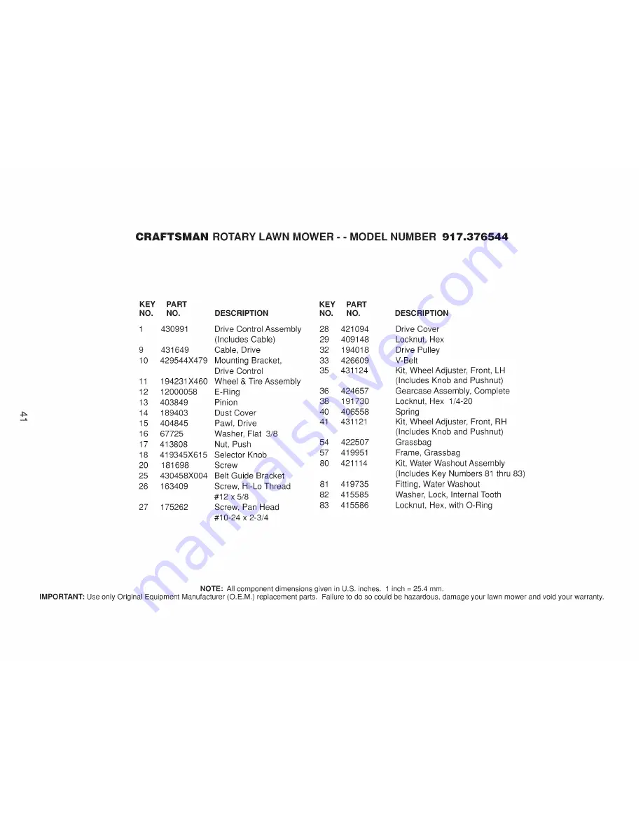 Craftsman 917.376544 Owner'S Manual Download Page 89