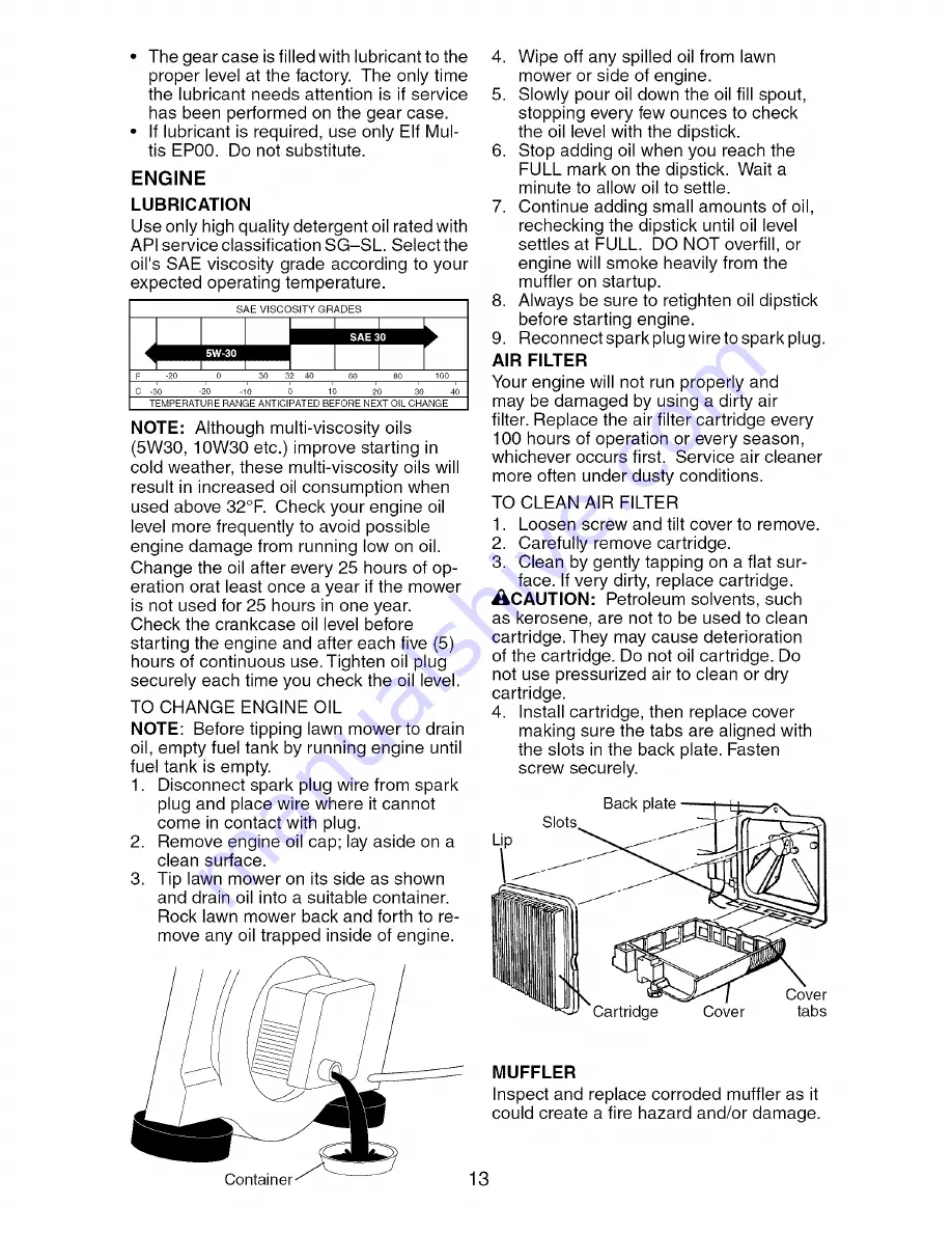 Craftsman 917.376562 Owner'S Manual Download Page 13