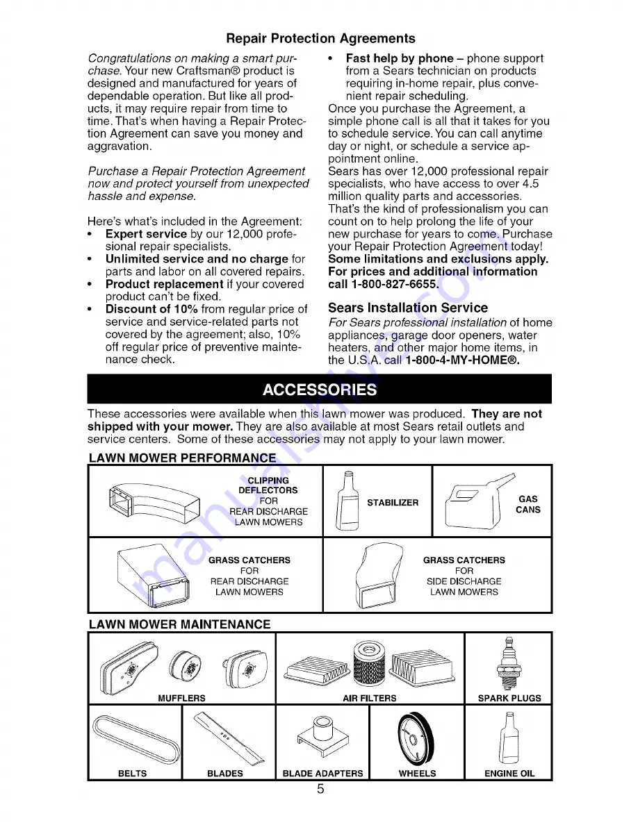 Craftsman 917.376630 Owner'S Manual Download Page 5