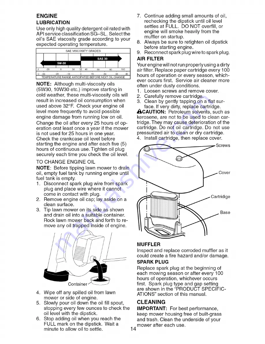 Craftsman 917.376631 Owner'S Manual Download Page 14