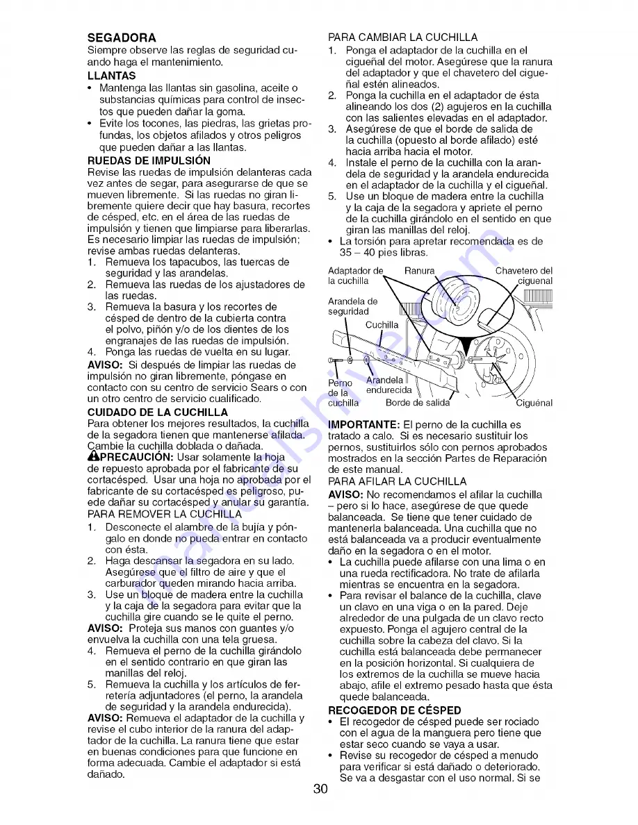 Craftsman 917.376631 Owner'S Manual Download Page 30