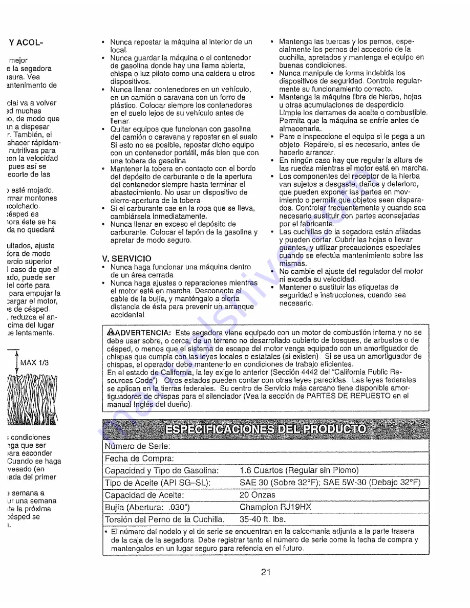 Craftsman 917.376658 Owner'S Manual Download Page 21