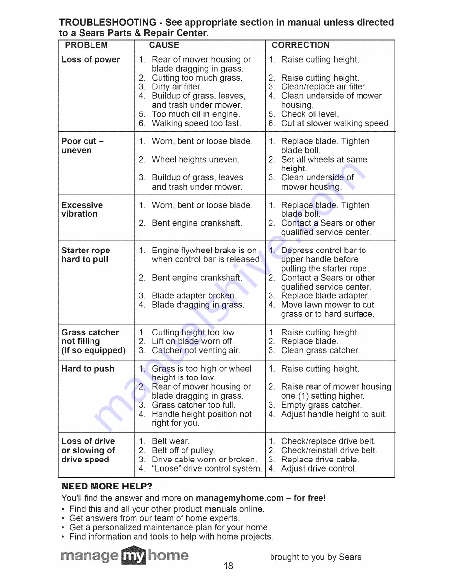 Craftsman 917.376678 Owner'S Manual Download Page 18